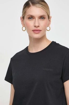 Patrizia Pepe t-shirt bawełniany damski kolor czarny 2M4373 J111