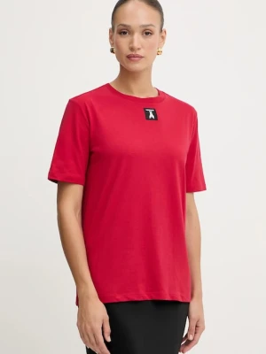 Patrizia Pepe t-shirt bawełniany damski kolor czerwony 8M1612 J089