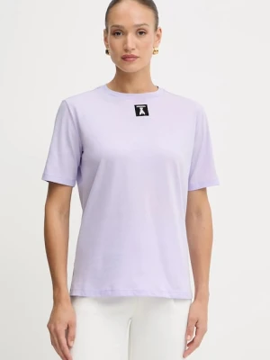 Patrizia Pepe t-shirt bawełniany damski kolor fioletowy 8M1612 J089