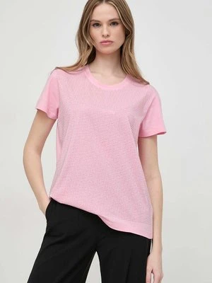 Patrizia Pepe t-shirt bawełniany damski kolor różowy 8M1593 J183