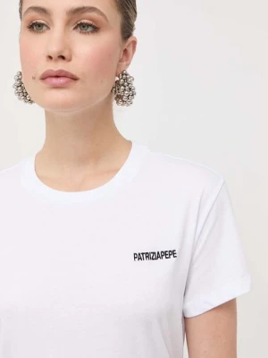 Patrizia Pepe t-shirt bawełniany kolor biały