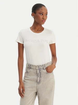Patrizia Pepe T-Shirt CM1419 / J013-W146 Biały Regular Fit