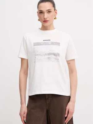 Patrizia Pepe t-shirt damski bawełniany biały