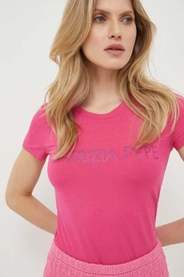 Patrizia Pepe t-shirt damski kolor różowy