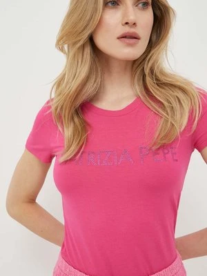 Patrizia Pepe t-shirt damski kolor różowy