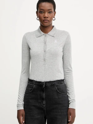 Patrizia Pepe t-shirt damskie kolor szary lekki 8K0320 K128