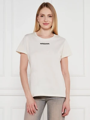 Patrizia Pepe T-shirt + kubek | Regular Fit beżowy