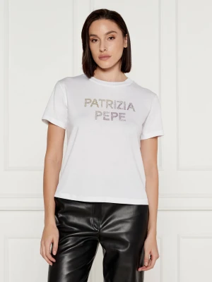 Patrizia Pepe T-shirt | Regular Fit biały