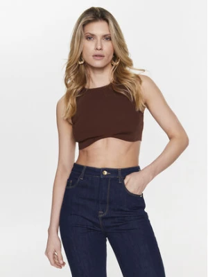 Patrizia Pepe Top 8K0110/K082-B754 Brązowy Slim Fit