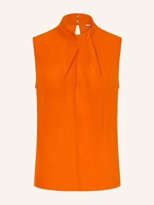 Patrizia Pepe Top Koszulowy Z Jedwabiu orange