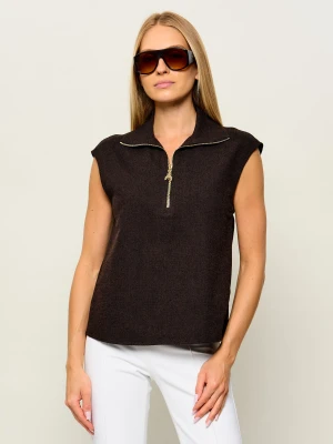 Patrizia Pepe Top | Relaxed fit brązowy