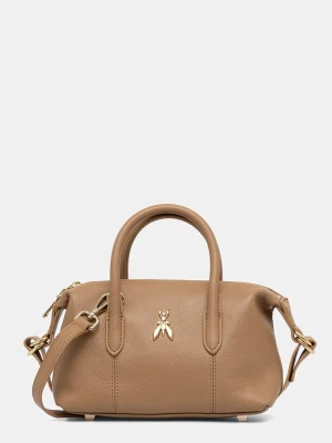Patrizia Pepe torebka crossbody damska skórzana beżowy