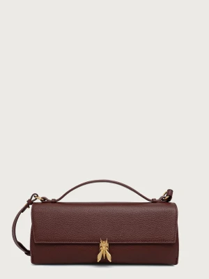Patrizia Pepe torebka crossbody damska skórzana brązowy