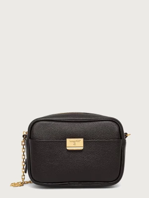 Patrizia Pepe torebka crossbody damska skórzana brązowy