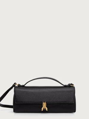 Patrizia Pepe torebka crossbody damska skórzana czarny