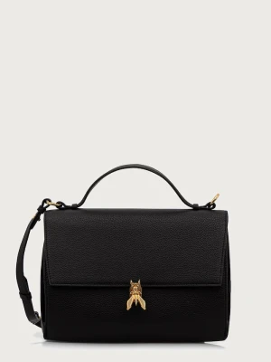 Patrizia Pepe torebka crossbody damska skórzana czarny