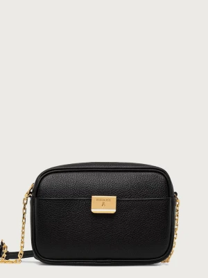 Patrizia Pepe torebka crossbody damska skórzana czarny