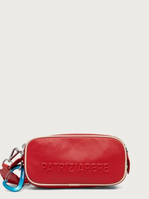 Patrizia Pepe torebka crossbody damska skórzana czerwony