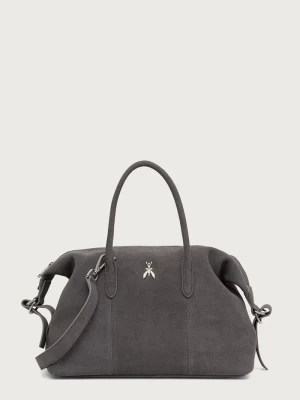 Patrizia Pepe torebka crossbody damska zamszowa szary