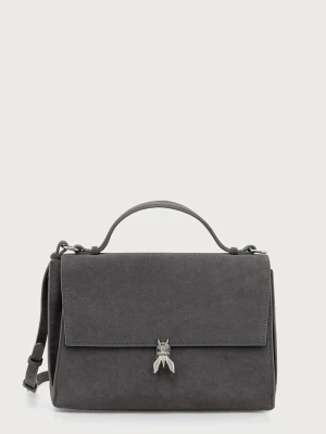 Patrizia Pepe torebka crossbody damska zamszowa szary