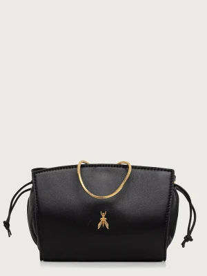 Patrizia Pepe torebka crossbody dziecięca skórzana czarny