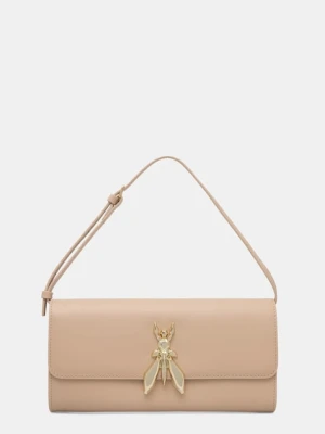 Patrizia Pepe torebka skórzana kolor beżowy 8B0304 L061