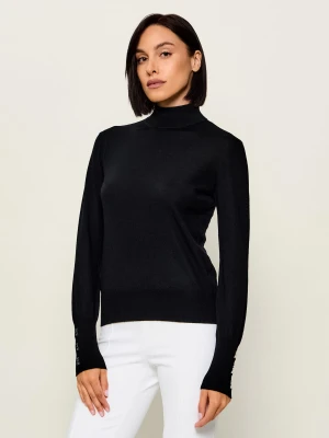 Patrizia Pepe Wełniany golf | Slim Fit czarny