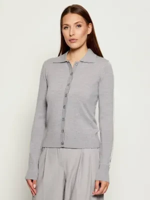 Patrizia Pepe Wełniany kardigan | Slim Fit