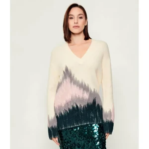 Patrizia Pepe Wełniany sweter | Oversize fit