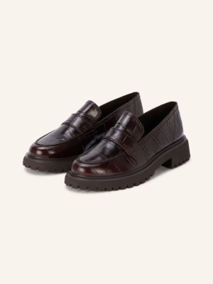Paul Green Loafersy Big Croco braun CIEMNOBRĄZOWY