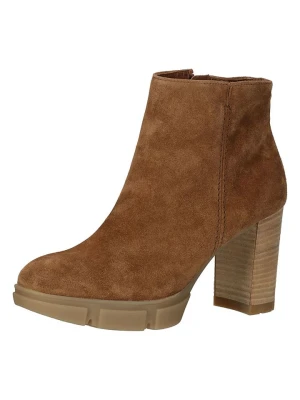 Paul Green Skórzane botki w kolorze jasnobrązowym rozmiar: 40,5