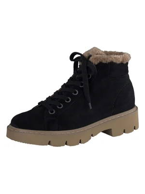 Paul Green Skórzane botki zimowe w kolorze czarno-jasnobrązowym rozmiar: 40