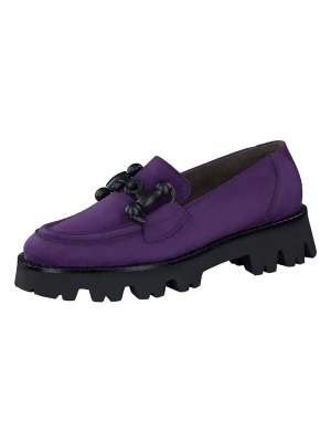 Paul Green Skórzane mokasyny w kolorze fioletowo-czarnym rozmiar: 40