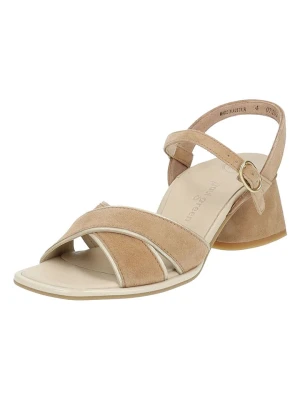 Paul Green Skórzane sandały w kolorze jasnobrązowym rozmiar: 37