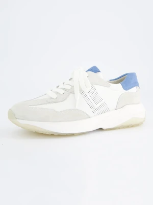 Paul Green Skórzane sneakersy w kolorze biało-błękitnym rozmiar: 38, 5