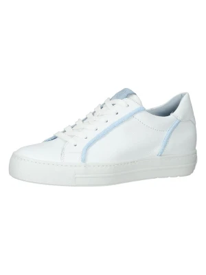Paul Green Skórzane sneakersy w kolorze biało-błękitnym rozmiar: 40