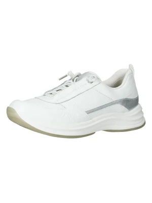 Paul Green Skórzane sneakersy w kolorze srebrno-białym rozmiar: 37