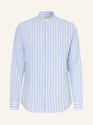 Paul Koszula Comfort Fit Z Lnem I Stójką blau