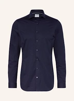 Paul Koszula Z Dżerseju Slim Fit blau