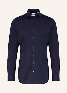 Paul Koszula Z Dżerseju Slim Fit blau