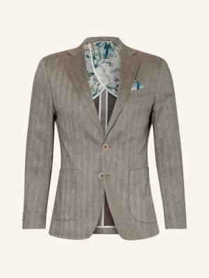 Paul Marynarka Garniturowa Slim Fit Z Dodatkiem Lnu braun