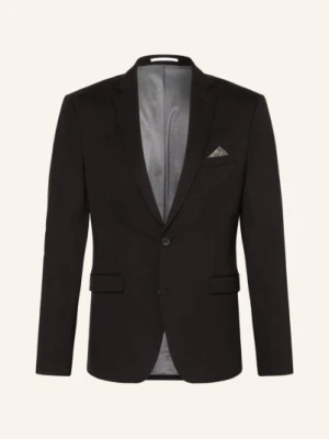 Paul Marynarka Garniturowa Slim Fit Z Dżerseju schwarz