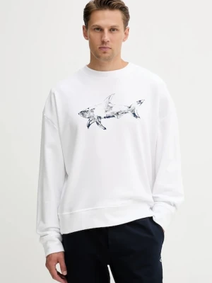 Paul&Shark bluza bawełniana Knitwear męska kolor biały z nadrukiem 15311848