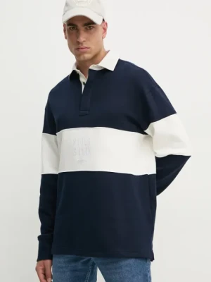 Paul&Shark bluza bawełniana męska kolor granatowy wzorzysta 14311859