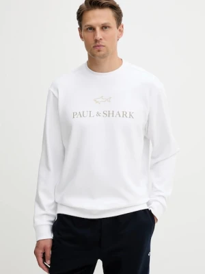 Paul&Shark bluza męska kolor biały z aplikacją 15311845
