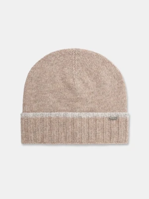 Paul&Shark czapka beanie damska z wełną beżowy