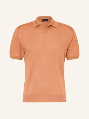 Paul & Shark Dzianinowa Koszulka Polo Z Jedwabiem orange