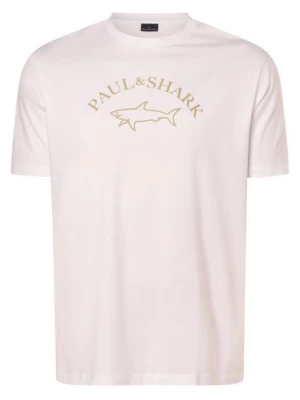 Paul & Shark Koszulka męska - duże rozmiary Mężczyźni Bawełna biały nadruk,