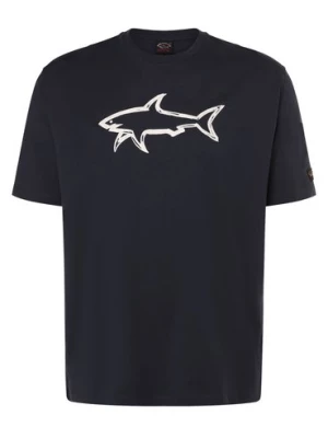 Paul & Shark Koszulka męska - duże rozmiary Mężczyźni Bawełna czarny jednolity,
