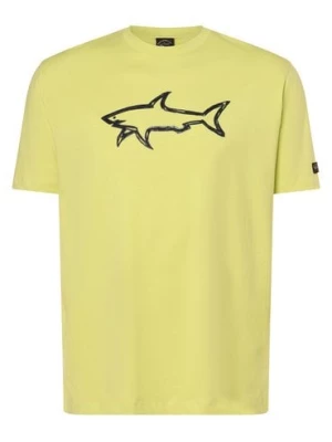 Paul & Shark Koszulka męska - duże rozmiary Mężczyźni Bawełna żółty jednolity,